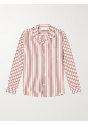 Mr P. - Convertible-Collar Striped Seersucker Shirt - Men - White - XS