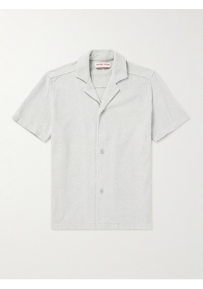 Orlebar Brown - Howell Camp-Collar Cotton-Terry Shirt - Men - Green - S