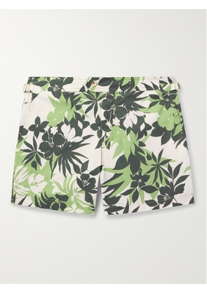 TOM FORD - Slim-Fit Short-Length Floral-Print Swim Shorts - Men - Green - IT 46