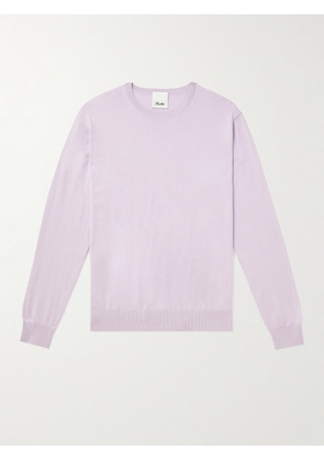 Allude - Cotton and Cashmere-Blend Sweater - Men - Purple - S