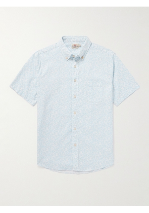 Faherty - Breeze Button-Down Collar Printed Hemp-Blend Shirt - Men - Blue - S