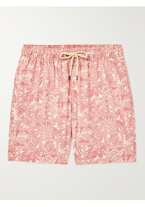 Faherty - Beacon Straight-Leg Mid-Length Printed Recycled Swim Shorts - Men - Pink - S