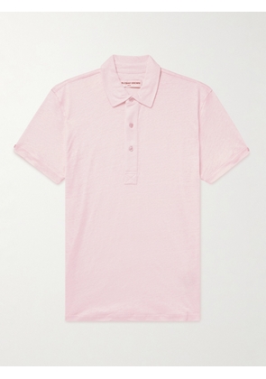 Orlebar Brown - Sebastian Slim-Fit Linen-Jersey Polo Shirt - Men - Pink - S