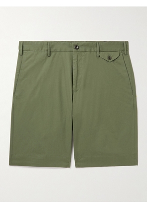 Incotex - Slim-Fit Stretch-Cotton Poplin Bermuda Shorts - Men - Green - IT 44