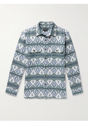 Pendleton - Beach Shack Brushed Cotton-Jacquard Shirt - Men - Blue - S