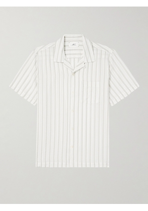 Mr P. - Michael Convertible-Collar Striped TENCEL™ Lyocell Shirt - Men - White - XS