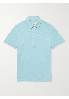 Orlebar Brown - Sebastian Slim-Fit Linen-Jersey Polo Shirt - Men - Blue - S