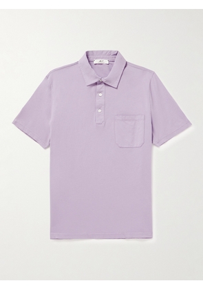 Mr P. - Garment-Dyed Cotton-Jersey Polo Shirt - Men - Purple - XS