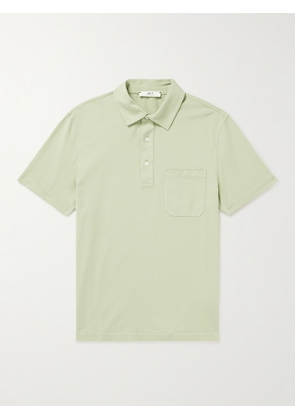 Mr P. - Garment-Dyed Cotton-Jersey Polo Shirt - Men - Green - XS