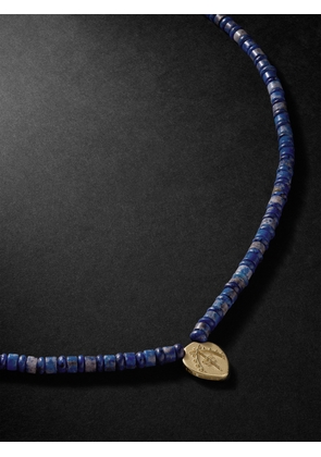 Luis Morais - Gold Lapis Lazuli Beaded Necklace - Men - Blue
