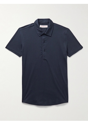 Orlebar Brown - Sebastian Slim-Fit Cotton and Silk-Blend Jersey Polo Shirt - Men - Blue - S