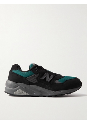 New Balance - 580 Rubber-Trimmed Suede and Mesh Sneakers - Men - Black - UK 6