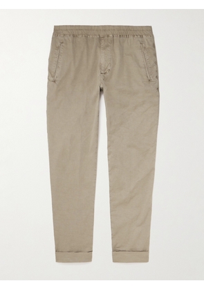 James Perse - Straight-Leg Garment-Dyed Cotton-Blend Trousers - Men - Neutrals - 1