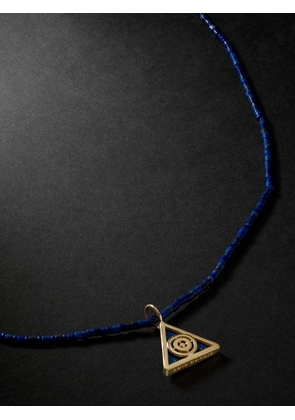 Luis Morais - Gold Lapis Lazuli Beaded Pendant Necklace - Men - Blue