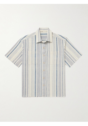 11.11/ELEVEN ELEVEN - Striped Organic Cotton Shirt - Men - Blue - XS