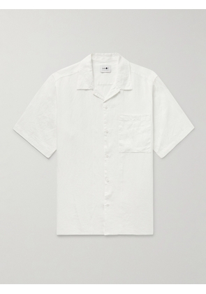 NN07 - Julio 5706 Convertible-Collar Linen Shirt - Men - White - S