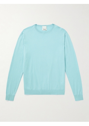 Allude - Cotton and Cashmere-Blend Sweater - Men - Blue - S