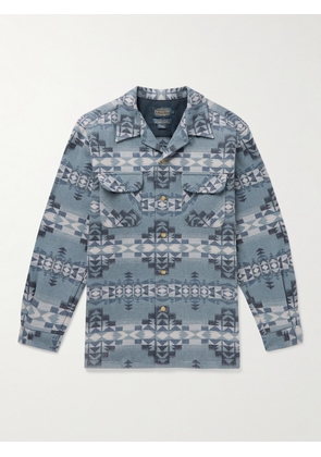 Pendleton - Board Camp-Collar Virgin Wool-Jacquard Shirt - Men - Blue - S