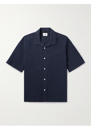 NN07 - Ole 5246 Camp-Collar Cotton-Blend Shirt - Men - Blue - S