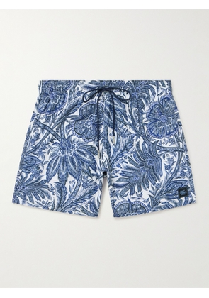 Etro - Slim-Fit Mid-Length Logo-Appliquéd Paisley-Print Swim Shorts - Men - Blue - S
