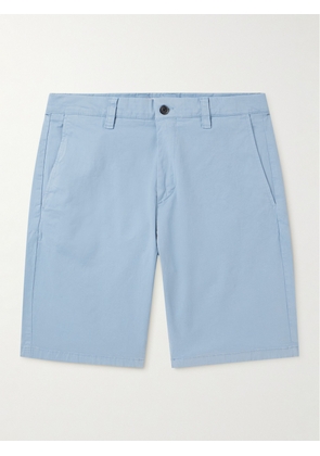 NN07 - Crown 1005 Straight-Leg Garment-Dyed Stretch-Cotton Twill Shorts - Men - Blue - UK/US 28