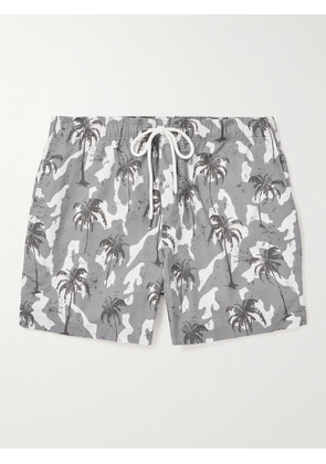 James Perse - Straight-Leg Camouflage-Print Cotton Oxford Drawstring Shorts - Men - Gray - 1
