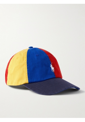 Polo Ralph Lauren - Logo-Embroidered Colour-Block Cotton-Twill Baseball Cap - Men - Blue
