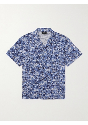 A.P.C. - Lloyd Convertible-Collar Printed Cotton Shirt - Men - Blue - XS
