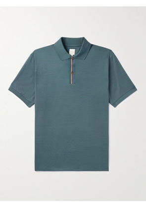 Paul Smith - Slim-Fit Striped Cotton-Piqué Polo Shirt - Men - Blue - S