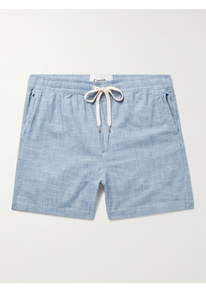 Corridor - Straight-Leg Slub Cotton Drawstring Shorts - Men - Blue - S