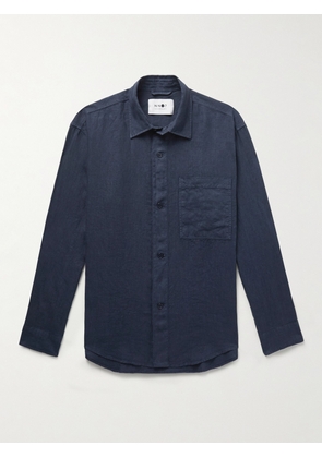 NN07 - Adwin 5706 Linen Shirt - Men - Blue - S