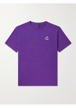 KLÄTTERMUSEN - Runa Scrambling Logo-Print Cotton-Jersey T-Shirt - Men - Purple - S