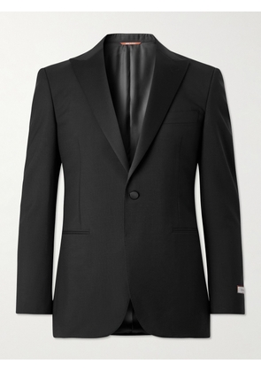 Canali - Satin-Trimmed Wool and Mohair-Blend Tuxedo Jacket - Men - Black - IT 46