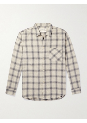 Remi Relief - Checked Cotton-Flannel Shirt - Men - Neutrals - S