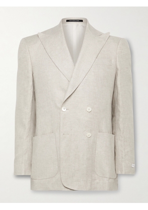 Richard James - Double-Breasted Linen-Twill Suit Jacket - Men - Neutrals - UK/US 36