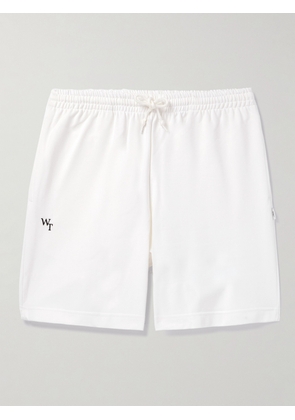 WTAPS - Straight-Leg Logo-Embroidered Cotton-Blend Jersey Shorts - Men - White - S