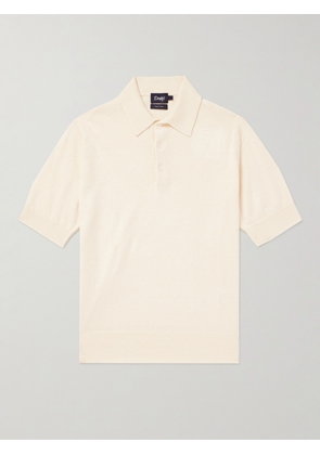 Drake's - Linen and Cotton-Blend Polo Shirt - Men - Neutrals - XS