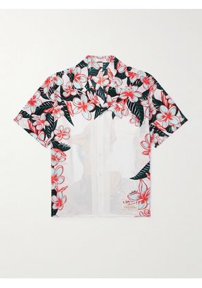 Valentino Garavani - Sun Surf Camp-Collar Floral-Print Silk Shirt - Men - White - IT 46