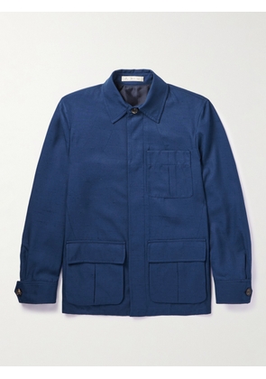 UMIT BENAN B - Explorer Slub Linen Shirt Jacket - Men - Blue - IT 46