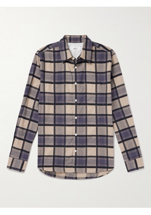Mr P. - Checked Cotton-Flannel Shirt - Men - Gray - XS