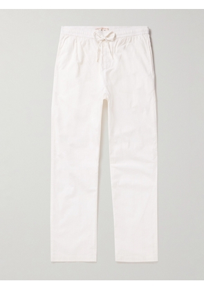 SMR DAYS - Malibu Straight-Leg Embroidered Organic Cotton Drawstring Trousers - Men - White - S