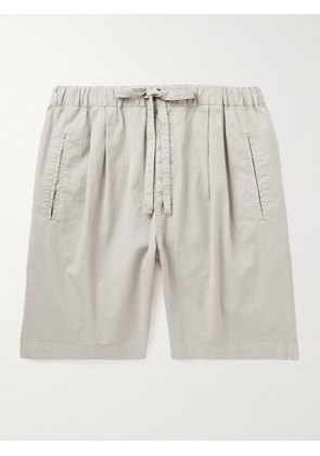 Massimo Alba - Kevin Straight-Leg Cotton-Blend Canvas Drawstring Shorts - Men - Neutrals - S