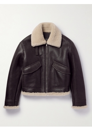 Givenchy - Shearling-Lined Leather Jacket - Men - Brown - IT 46
