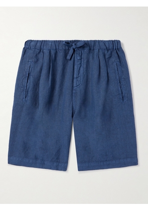 Massimo Alba - Kevin Straight-Leg Linen Drawstring Shorts - Men - Blue - S