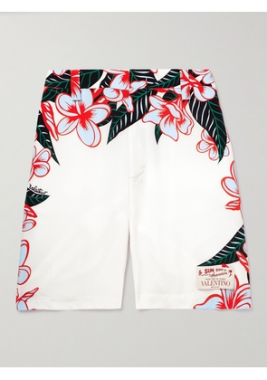 Valentino Garavani - Sun Surf Straight-Leg Floral-Print Cotton-Poplin Bermuda Shorts - Men - Multi - IT 46