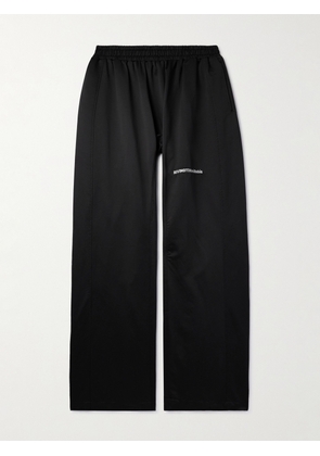 RRR123 - Abbots Wide-Leg Logo-Embroidered Shell Track Pants - Men - Black - 1
