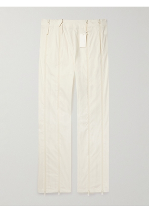 POST ARCHIVE FACTION - 5.0 Straight-Leg Zip-Embellished Cotton-Blend Shell Trousers - Men - Neutrals - S