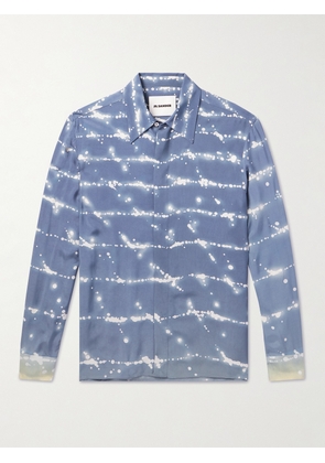Jil Sander - Printed Woven Shirt - Men - Blue - EU 38