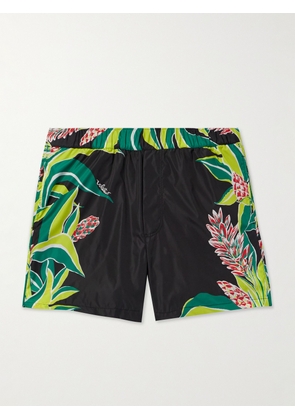 Valentino Garavani - Sunsurf Straight-Leg Mid-Length Printed Swim Shorts - Men - Black - IT 44