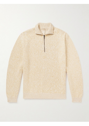 Massimo Alba - Ribbed Cotton Half-Zip Sweater - Men - Yellow - S